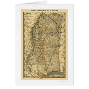 Carte 1888 de chemin de fer du Mississippi