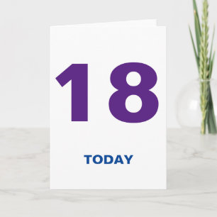 Carte 18 années 18 aujourd'hui d'anniversaire