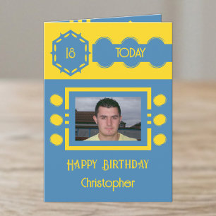 Carte 18 aujourd'hui ajouter photo nom jaune bleu annive