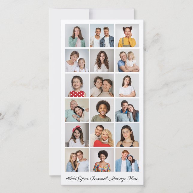 Carte 18 Photo Collage Ajoutez Votre Propre Salutation (Devant)