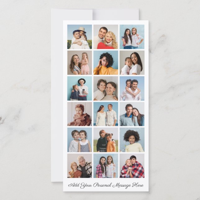 Carte 18 Photo Collage Ajoutez Votre Propre Salutation (Devant)