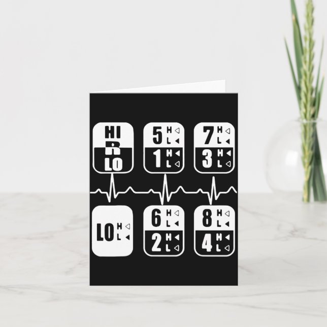 Carte 18 Speeds Shift Trucker Heartbeat Funny Truck  (Devant)