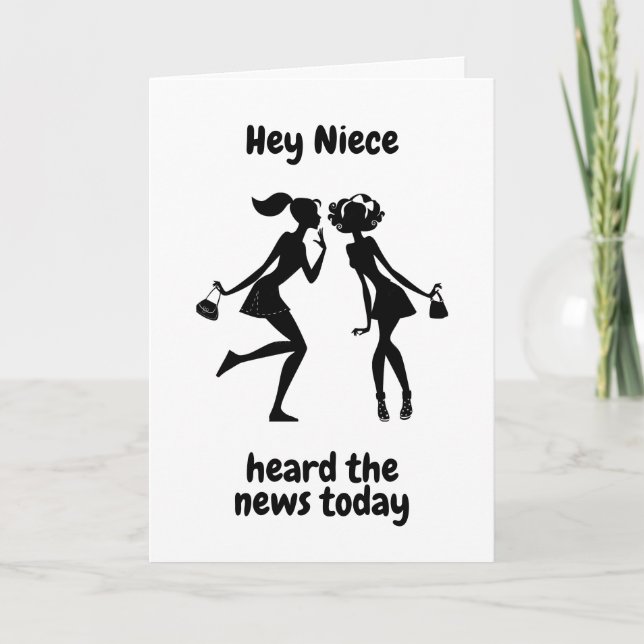 Carte **18e ANNIVERSAIRE DE LA NIECE** QUEL ANNIVERSAIRE (Devant)