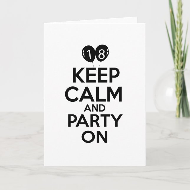 Carte 18ème anniversaire de design (Devant)