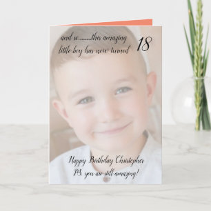 Carte 18ème anniversaire orange et noir encore extraordi