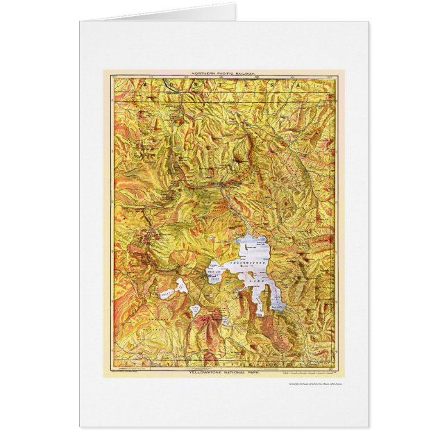 Carte 1903 de Yellowstone de chemin de fer (Devant)
