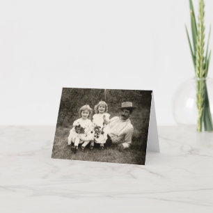 Carte 1905 A father and his daughters