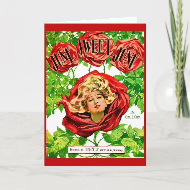 Carte 1908 Juin Sweet Juin partition (Devant)