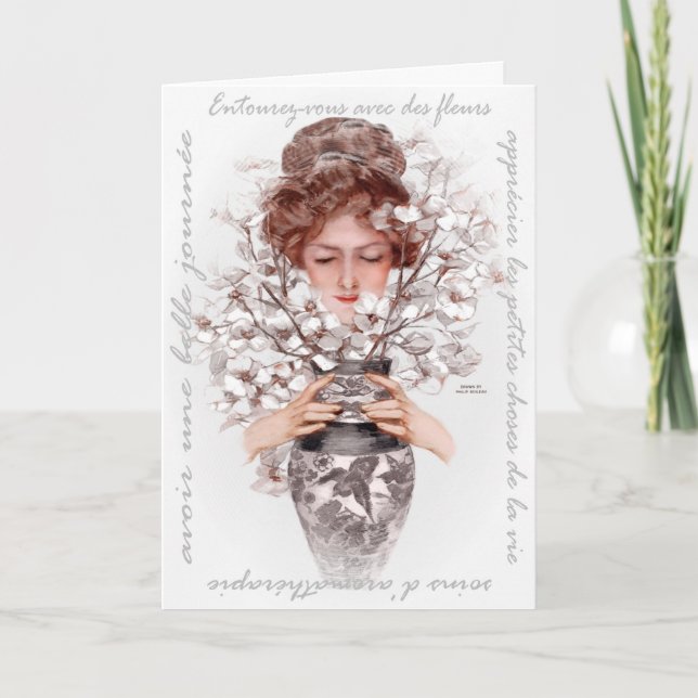 CARTE 1911 "S'IMMERGENT" SALUTATION FLORALE FRANÇAISE (Devant)