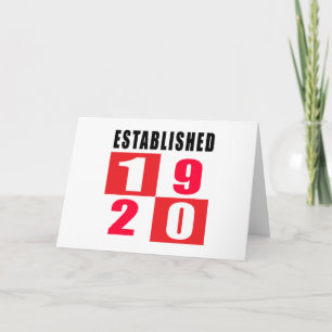 Carte 1920 conceptions d'anniversaire