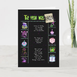Carte 1923 Anniversaire Fun Facts