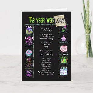 Carte 1945 Anniversaire Fun Facts