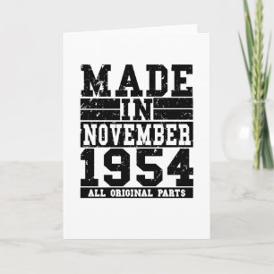 Carte 1954 Anniversaire Novembre Vintage Disant