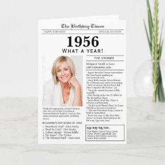 Carte 1956 Newspaper Birthday card