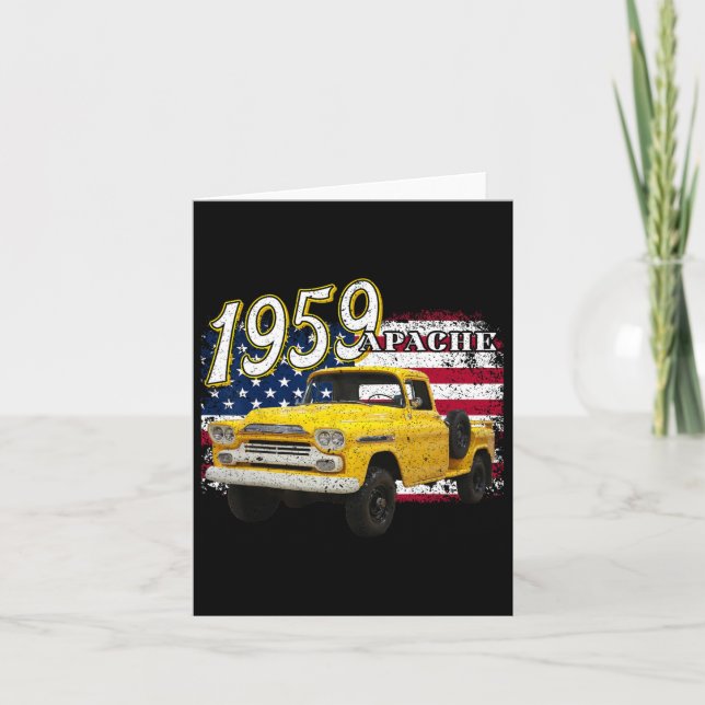 Carte 1959 59 Apache Truck 4 juillet Américain (Devant)