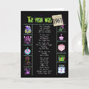 Carte 1961 Anniversaire Fun Facts