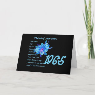 Carte 1965 anniversaire - la meilleure année jamais avec