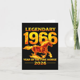 Carte 1966 Année du Cheval de Feu 60e Anniversaire Chino