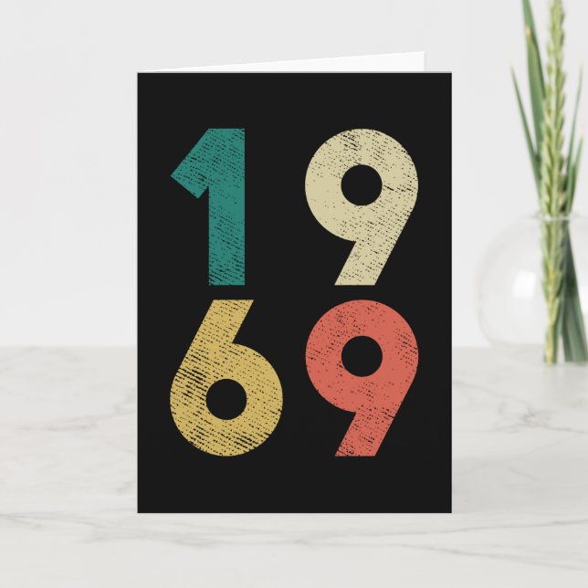 Carte 1969 Vintage Birthday Retro (Devant)