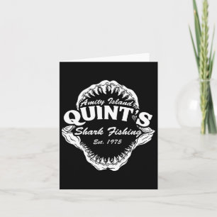 Carte 1975 Amity Island Quint's Shark Fishing Clic Retro