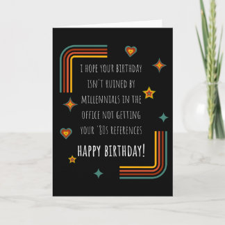 Carte 1980's Happy Birthday Retro Funny Best Friend