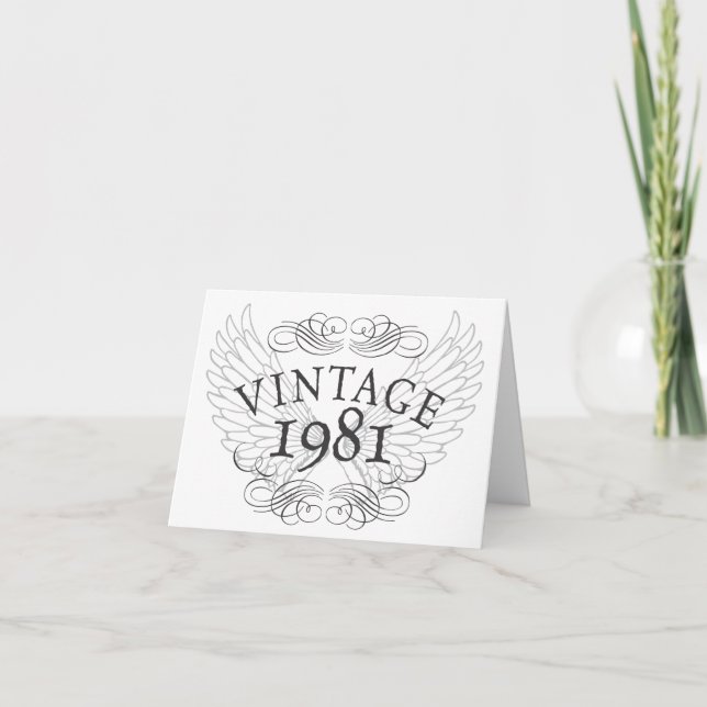 Carte 1981 Vintage with Wings (Devant)