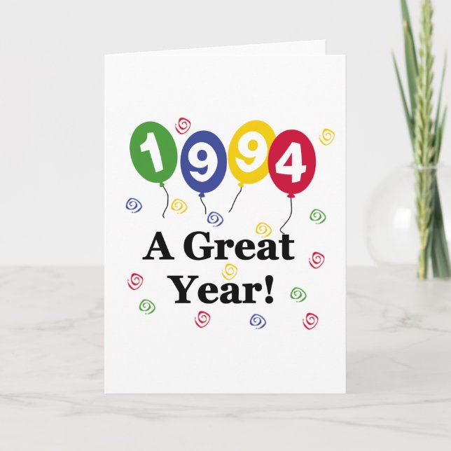 Carte 1994 Une Grande Année Anniversaire (Devant)