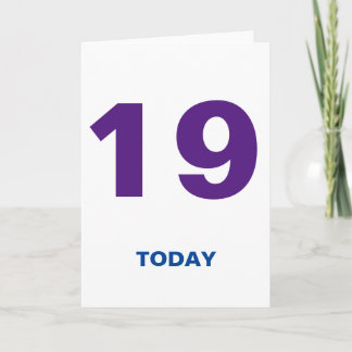Carte 19 années 19 aujourd'hui d'anniversaire