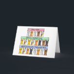 Carte 19 janvier anniversaire, chats mignons de bande<br><div class="desc">Les chats de bande dessinée supportant le pastel ont coloré des bannières qui est disent que "seulement les personnes très spéciales ont des anniversaires le 19 janvier".</div>