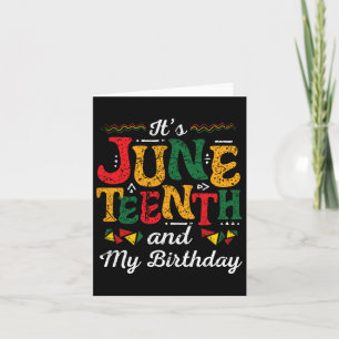 Carte 19 juin Mois de l'histoire des Noirs Anniversaire 