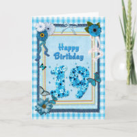 19e anniversaire avec un effet de scrapbook