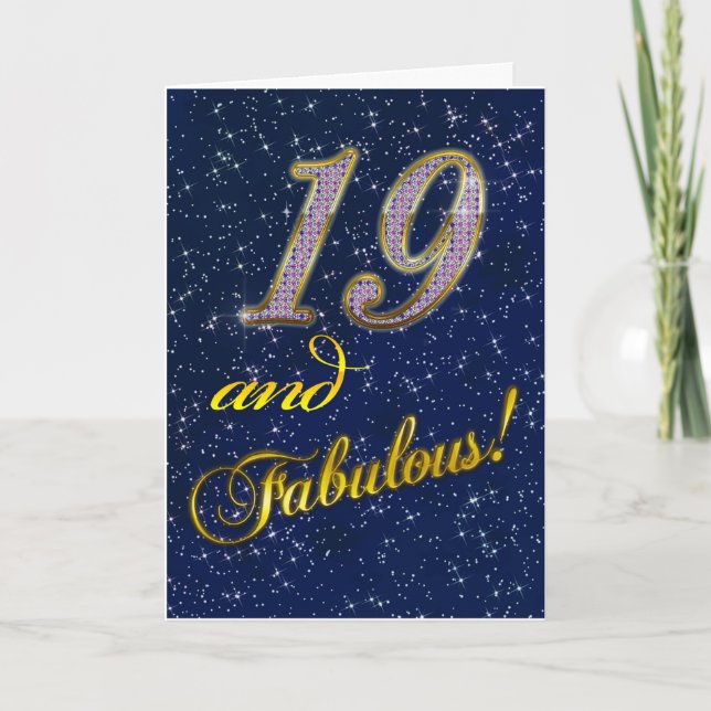 Carte 19e anniversaire pour quelqu'un Fabulous (Devant)