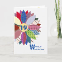 19e anniversaire pour soeur, fleur cousue