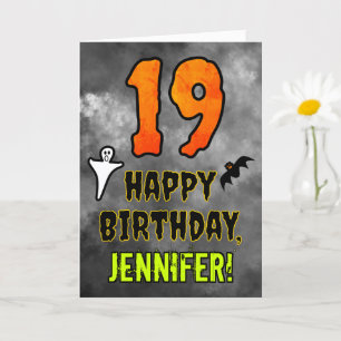 Carte 19e Anniversaire : Thème Halloween Surnaturel + No