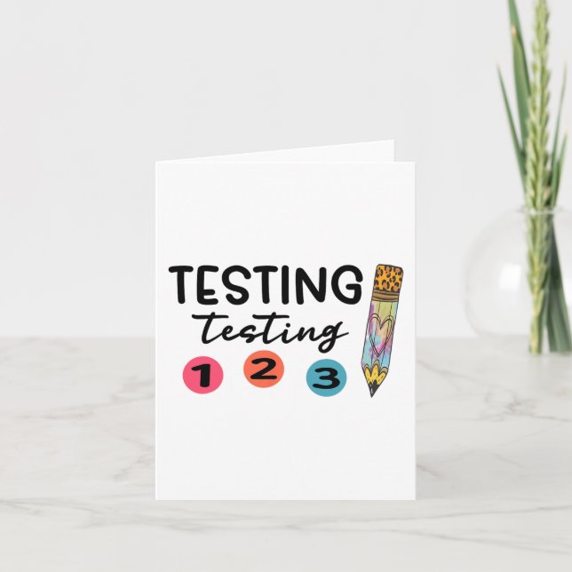 Carte 1 2 3 Jour d'essai Coordinateur de test de chemise (Devant)