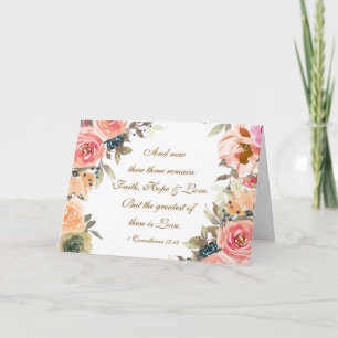 Carte 1 Corinthiens 13:13 Foi Espérance Amour Verset Bib