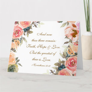 Carte 1 Corinthiens 13:13 Foi Espoir Amour Bible Grand