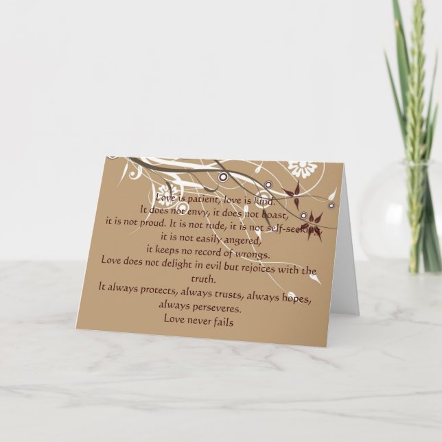 Carte 1 Corinthiens 13: 4-8 (Devant)