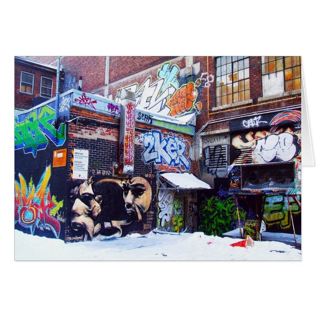 CARTE #1 DE GRAFFITI DE MONTRÉAL (Devant horizontal)