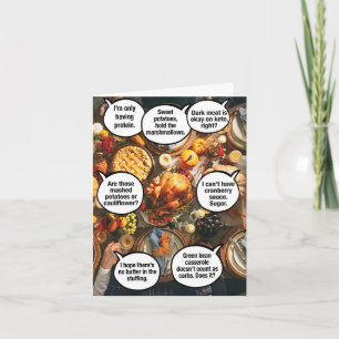 Carte 1 Funny Thanksgiving Card - Family Foody
