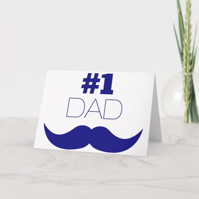 Carte #1 Papa Blue Mustache (Devant)