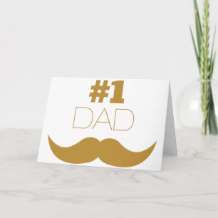 Carte #1 Papa Mustache d'or - Numéro Un