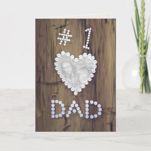 Carte #1 Papa on Wood (cadre photo)