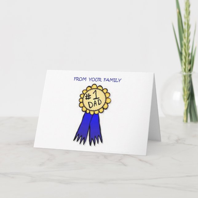 CARTE #1 PÈRE DE VOTRE FÊTE DES PÈRES FAMILIALE (Devant)