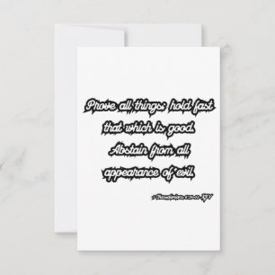 Carte 1 Thessaloniciens 5:21-22 KJV Salutation biblique