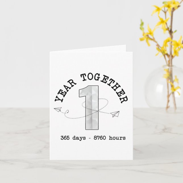 Carte 1 Year Together - First Anniversary Celebration (Fleur jaune)
