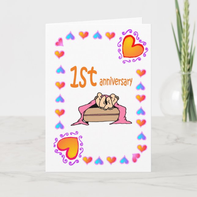 Carte 1er anniversaire de mariage (Devant)