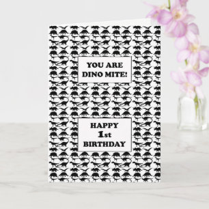 Carte 1er anniversaire Dino Mite