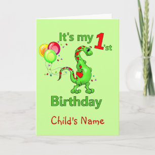 Carte 1er anniversaire Dinosaur