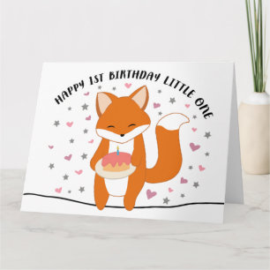 Carte 1er anniversaire Fox